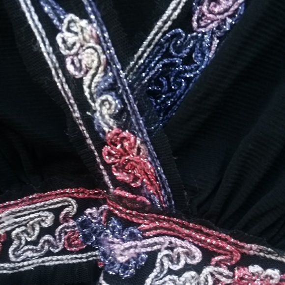 Lane Bryant 26/28 Sheer Black Empire Waist Top - Picture 4 of 7